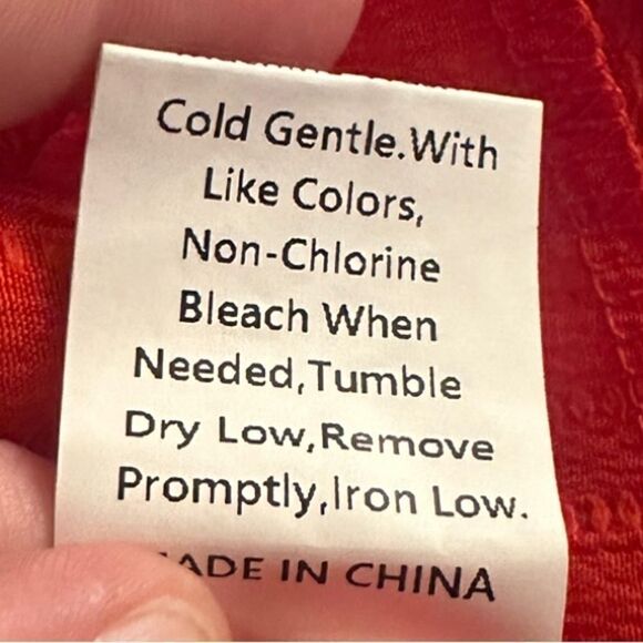 New! Red and Pink Shoulder Tie Top Sz XXL - Picture 5 of 6